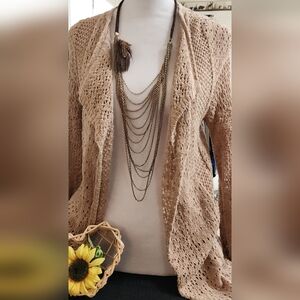 Boho Layered Chain Necklace With Feather Accent